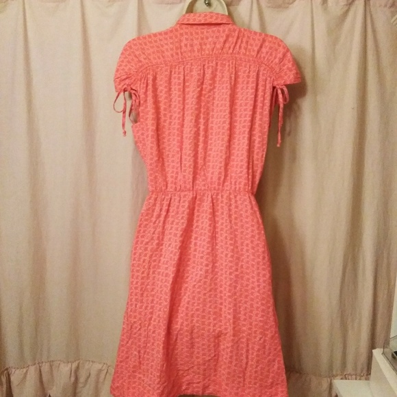 Anthropologie Maeve Carlotta Orange Ruched Dress - Picture 6 of 8